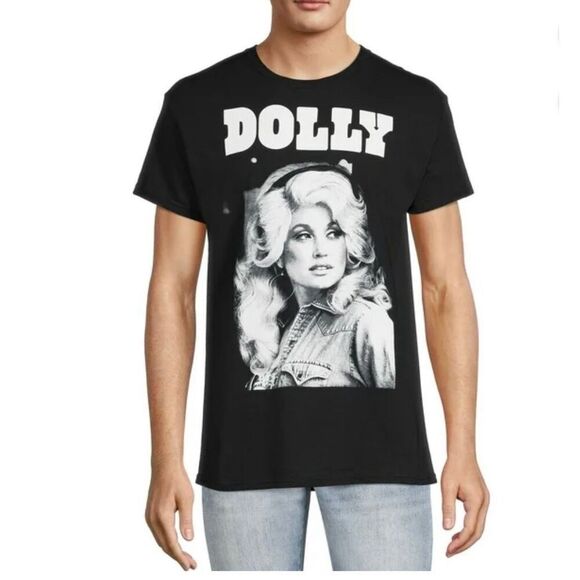 Dolly Parton Men’s Medium Portrait Graphic T-Shirt Black - Picture 1 of 6